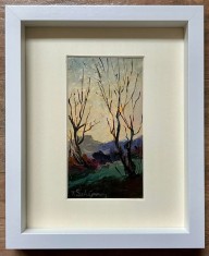 Toader Schipor Tablou Peisaj la Apus, Pictura &icirc;n ulei, inramat 23x28cm
