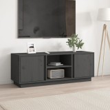 Gossi comoda tv, gri, 110x35x40,5 cm, lemn masiv de pin
