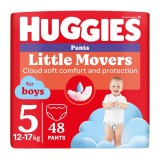 Scutece chilotel, Baieti, Marimea 5, 12-17 kg, 48 bucati, Huggies