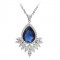 Colier Grammy Safir Pear Diamond Marquise