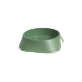 Castron, bol, pentru caine, pisica, suporti antiderapanti,&nbsp;PET reciclat, verde, marime M, 400 ml, 17.2x17.2x4.8 cm GartenVIP DiyLine, Fiboo