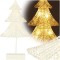 Decoratiune Brad cu LED-uri, 39 cm, lumina alb cald, alimentare baterii, interior