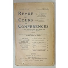 REVUE DES COURS ET CONFERENCES , No. 15 , 1931
