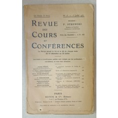 REVUE DES COURS ET CONFERENCES , No. 15 , 1931