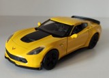 Macheta Chevrolet Corvette Z06 C7 2017 galben - Welly 1/36