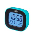 Ceas desteptator cu LCD SLD 3875 cu termometru si calendar turcoaz, Trevi