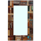 Oglindă, 80x50 cm, lemn masiv reciclat, vidaXL