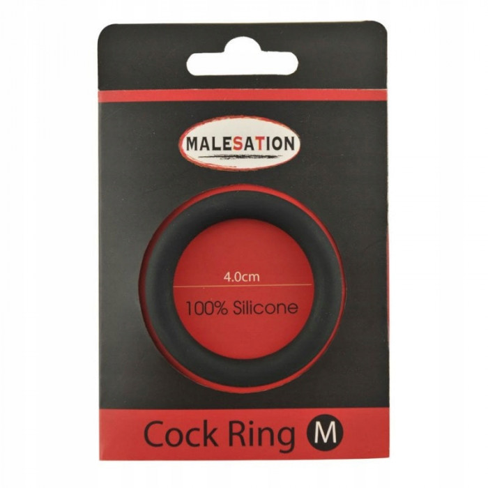 Inel penis Malesation Silicone Cock Ring Black M
