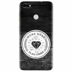 Husa silicon pentru Huawei P9 Lite mini, Work Hard Play Hard