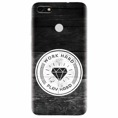 Husa silicon pentru Huawei P9 Lite, Work Hard Play Hard foto
