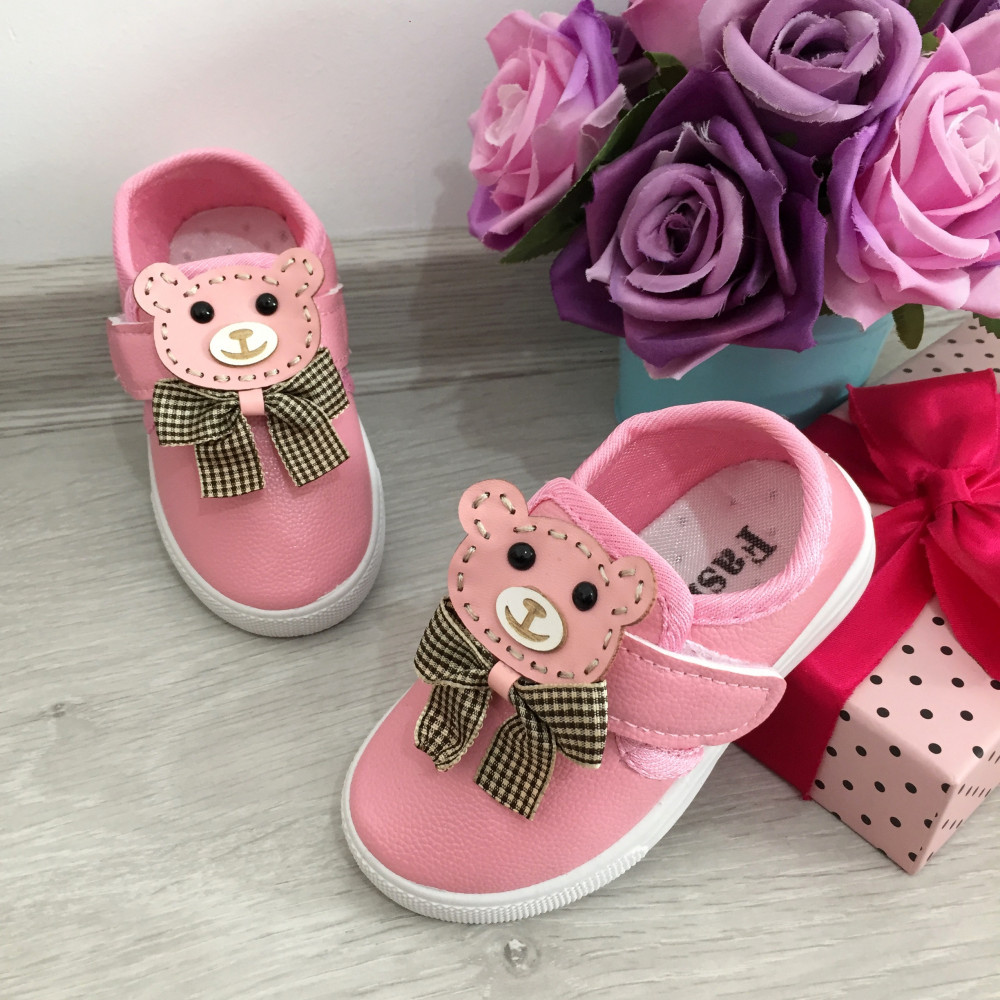 Adidasi roz cu ursulet espadrile moi pt fetite bebelusi 21 22 23 24 cod  0356, Fete | Okazii.ro