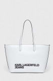 Cumpara ieftin Karl Lagerfeld Jeans poseta culoarea alb