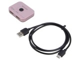 Splitter HDMI 2.1 VENTION AKPP0 4K 8K Roz cu Intrări HDMI și USB-C