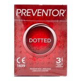 3 Prezervative cu Striatii Preventor Dotted, Premium Latex