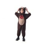 Costum carnaval urs , salopeta cu gluga, marime 92/104 cm ( 3 - 4 ani)