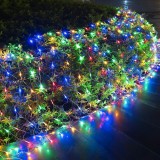 Instalatie Craciun Yoto, Tip Plasa, 3 m x 1 m, 160 LED-uri, Prelungitor 1.5 m, 8 Jocuri de Lumini, Interconectabila, Fir transparent, Interior/Exterio, Flippy