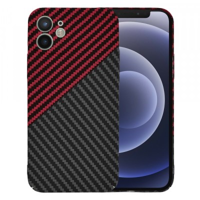 Husa pentru Apple iPhone 12, Techsuit, Carbonite FiberShell Vortex, Rosie foto