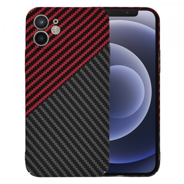 Husa pentru Apple iPhone 12, Techsuit, Carbonite FiberShell Vortex, Rosie