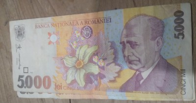 Romania postdecembrista 5000 lei 1998 foto