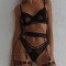 Eross set Underwire 3XL/4XL Black