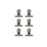 Cumpara ieftin Set 6 clipsuri magnetice- Medium Bulldog Clip -Silver | Romanowski Design