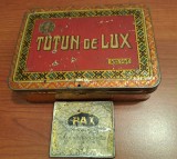 CUTII PENTRU TUTUN == LOT 2 BUCATI interbelice == TUTUN DE LUX= PAX=