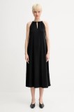 Marc O&#039;Polo rochie culoarea negru, midi, evazată, 504308759067