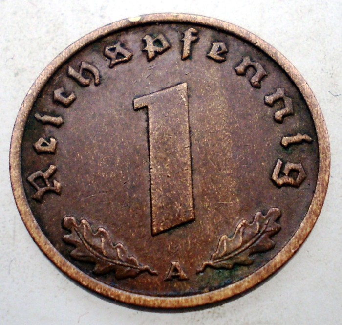 B.067 GERMANIA 1 REICHSPFENNIG 1938 A