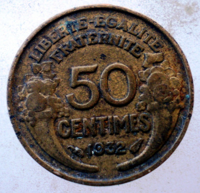 7.807 FRANTA 50 CENTIMES 1932 foto