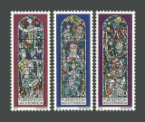 Liechtenstein 1978 - Crăciun, vitralii, serie neuzata