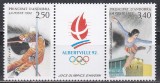 Andorra franceza 1992 - J.O. de iarnă - Albertville, Serie cu vinieta, MNH