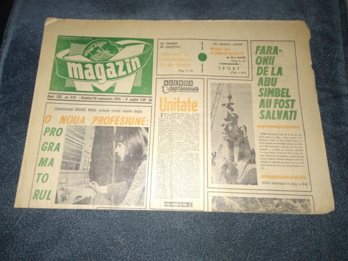 ZIARUL MAGAZIN 28 SEPTEMBRIE 1968