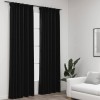 Draperii Opace Antracit 140x245 cm vidaXL, Aspect In, cu C&acirc;rlige, Set 2 Bucati, Poliester