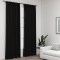 vidaXL Draperii opace aspect in, c&acirc;rlige, 2 buc., antracit, 140x245 cm