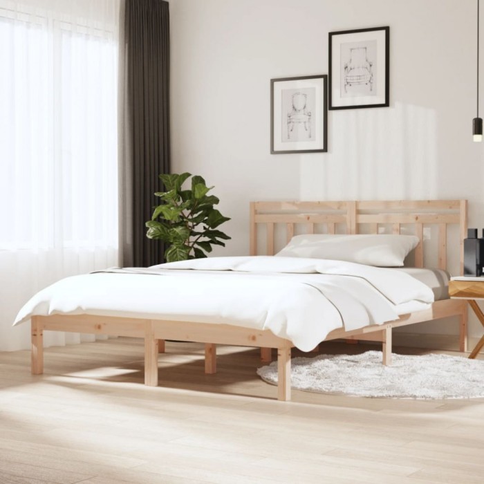vidaXL Cadru de pat mic dublu, 120x190 cm, lemn masiv 3100559