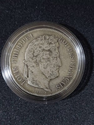 Franța 1843 W - 5 Franci - Monedă de argint foto