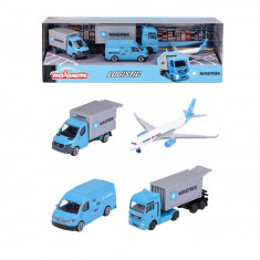 MAJORETTE SET 4 VEHICULE METALICE DE TRANSPORT MAERSK SuperHeroes ToysZone