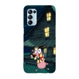 Husa compatibila cu Oppo A54 5G model Courage the cowardly dog night run, Silicon, TPU, Viceversa, Transparent, Carcasa
