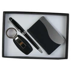 Set cadou pentru barbati, Portcard cu pix si breloc