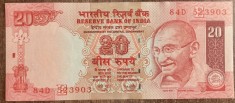 B11 26 - Bancnota foarte veche - India - 20 rupii - 2007