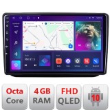 Navigatie Android Skoda Fabia 2 2009-2014, QLED, Octa-Core, 4GB+64GB