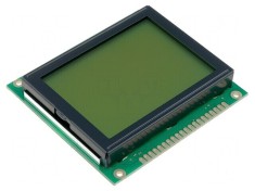 Afișaj LCD Grafic 128x64 STN Galben-Verde LED