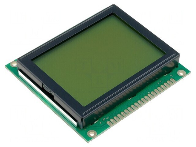 Afișaj LCD Grafic 128x64 STN Galben-Verde LED