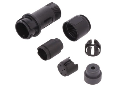 Conector circular tată 6 pini, pe cablu foto