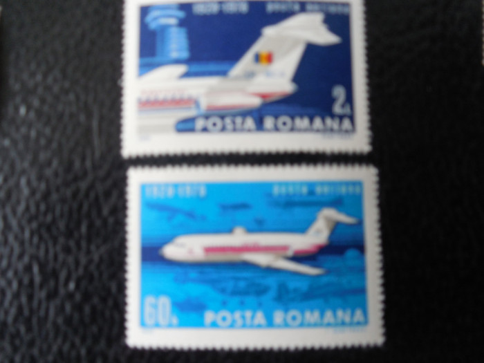 Serie timbre romanesti avioane aviatie nestampilate Romania MNH