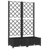 Cumpara ieftin Jardiniera de gradina cu spalier, neagra, 80x40x121,5 cm, PP