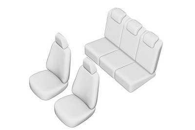 SET HUSE SCAUN FORD GRAND C-MAX 2011- (SCAUNE INDIVIDUALE SPATE) CU TETIERE IN FORMA DE L foto