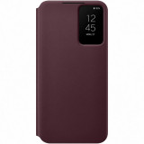 Husa de protectie Samsung Smart Clear View Cover pentru Galaxy S22+, Burgundy