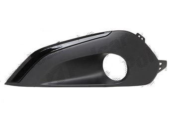 Grila bara Peugeot 208, 04.2012-, fata, Stanga, cu ornament negru; cu gaura proiector; lateral