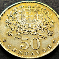 Moneda 50 CENTAVOS - PORTUGALIA, anul 1968 *cod 1986 = A.UNC